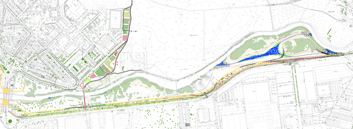 Plano de las obras del Zadorra