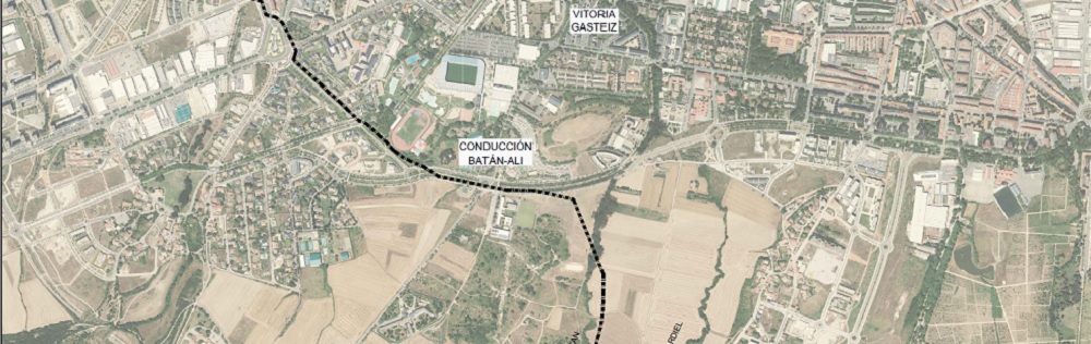 Plano del proyecto de defensa ante las crecidas de los r&iacute;os Bat&aacute;n y Zapardiel